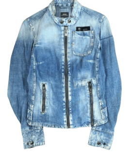 Kurtka Jeansowa Vintage Suwak